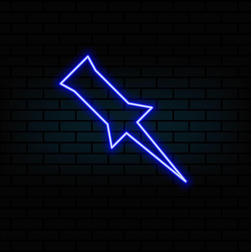 Neon light glowing with configure icon. Tools symbol glowing animation. glowing vector