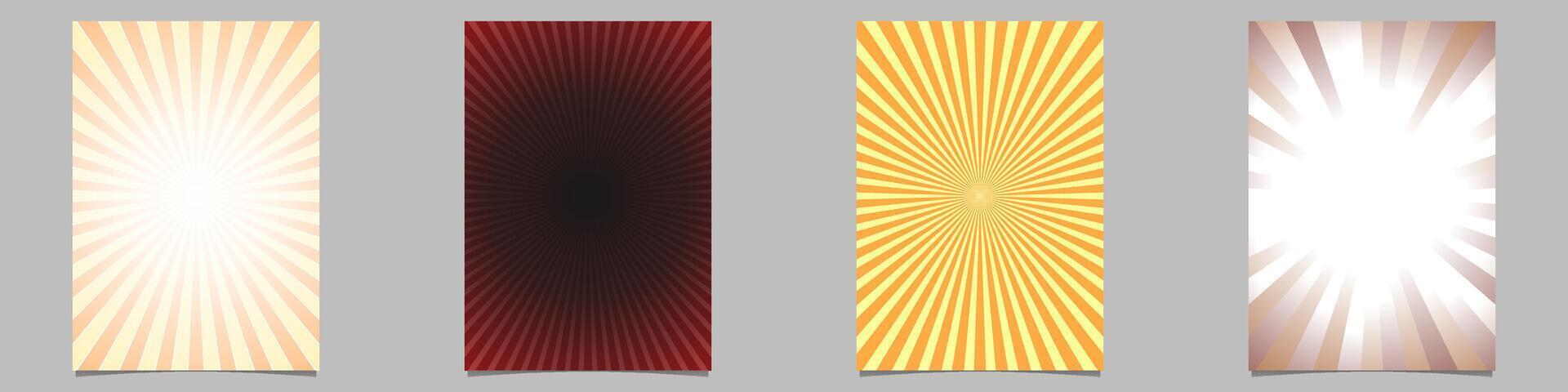 Abstract ray burst brochure background collection vector