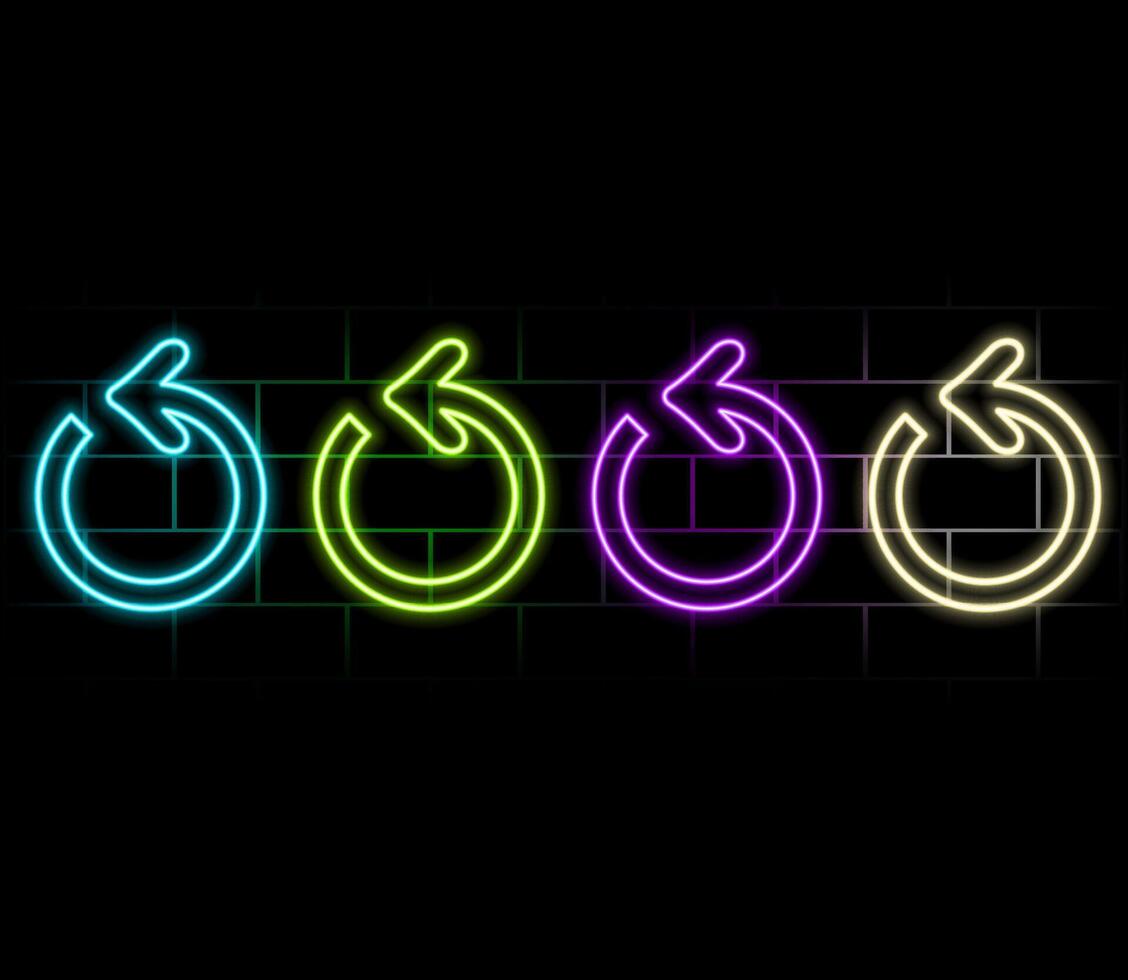Abstract neon arrow icon animation background. Right arrow globe neon icon. Up right neon arrow. neon arrow sign..green vector