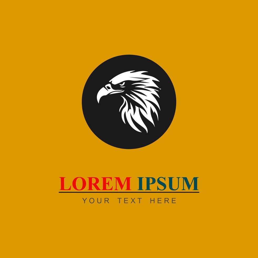 simple logo of an eagle's head vector