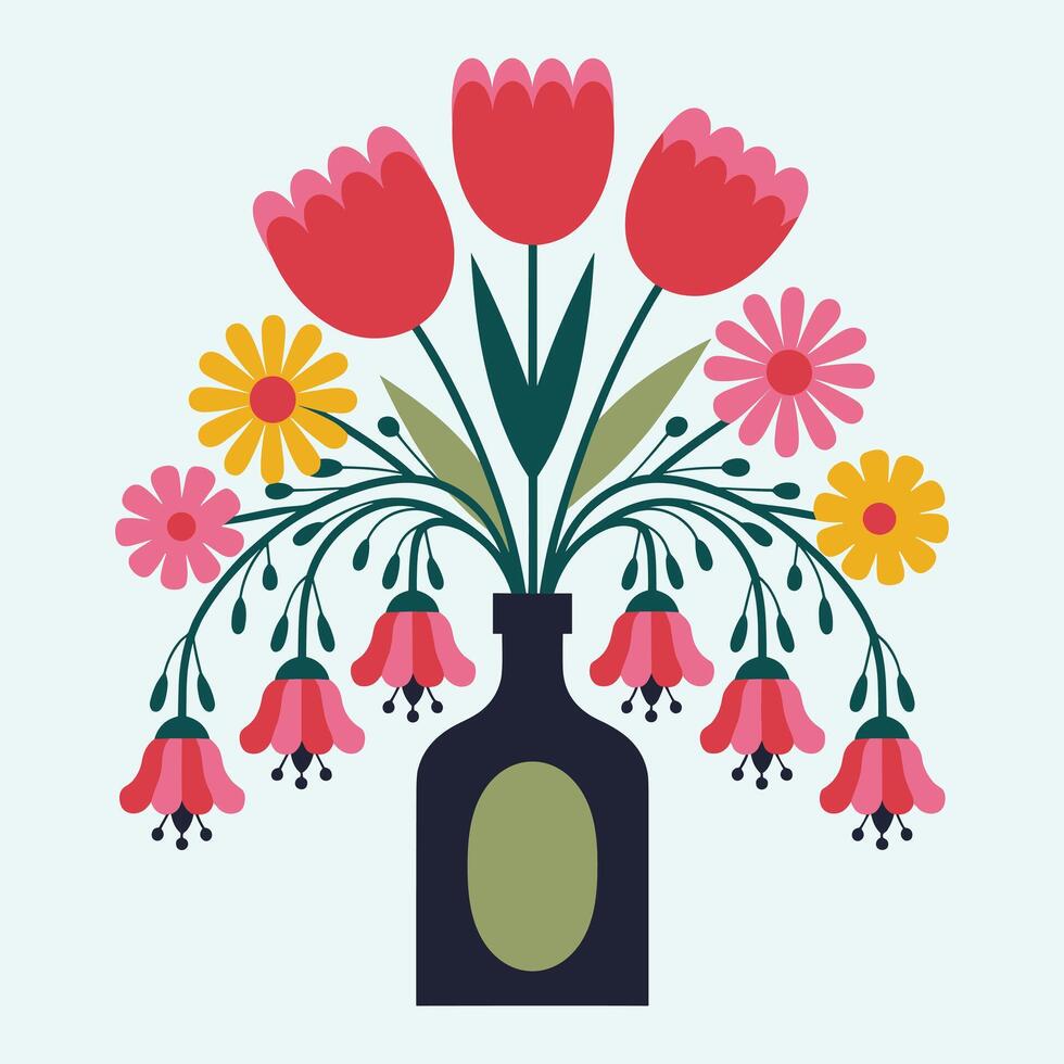 Flower illustration floral element invitation cards ornament vector