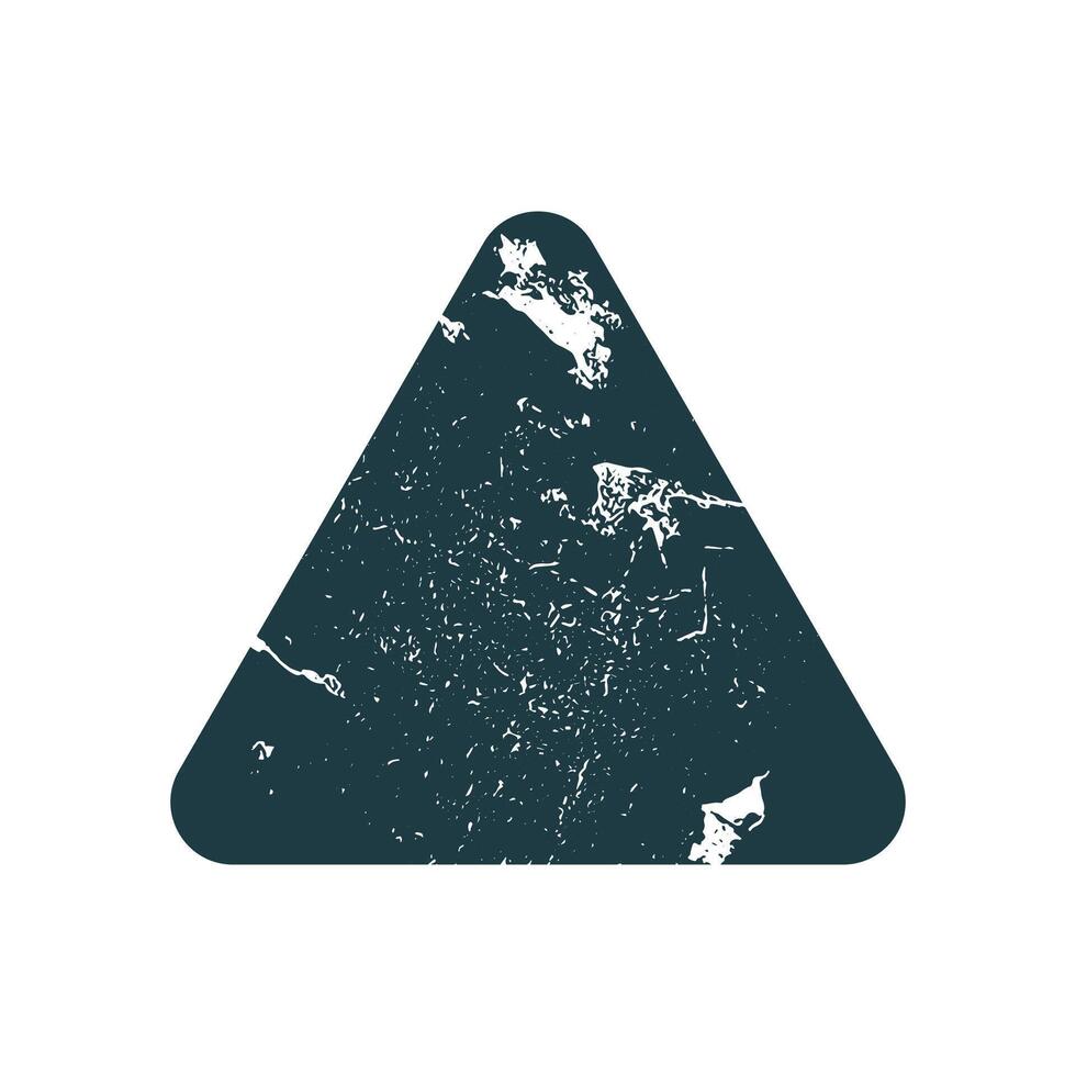 Grunge triangle Stamp. Distress grain surface dust and rough background concept. Overlay geometric texture stamps with banners, logos, icon, label and badges vector