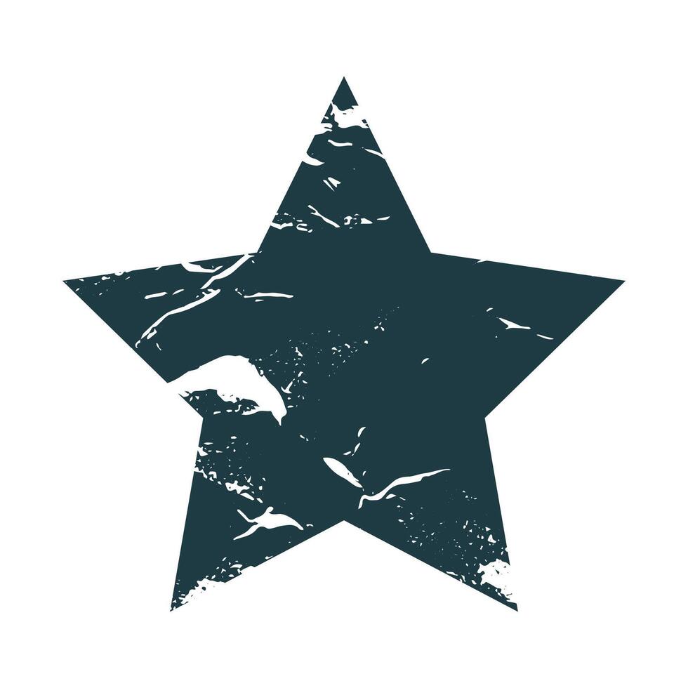 Grunge star Stamp. Distress grain surface dust and rough background concept. Overlay texture stamps with banners, logos, icon, label and badges vector