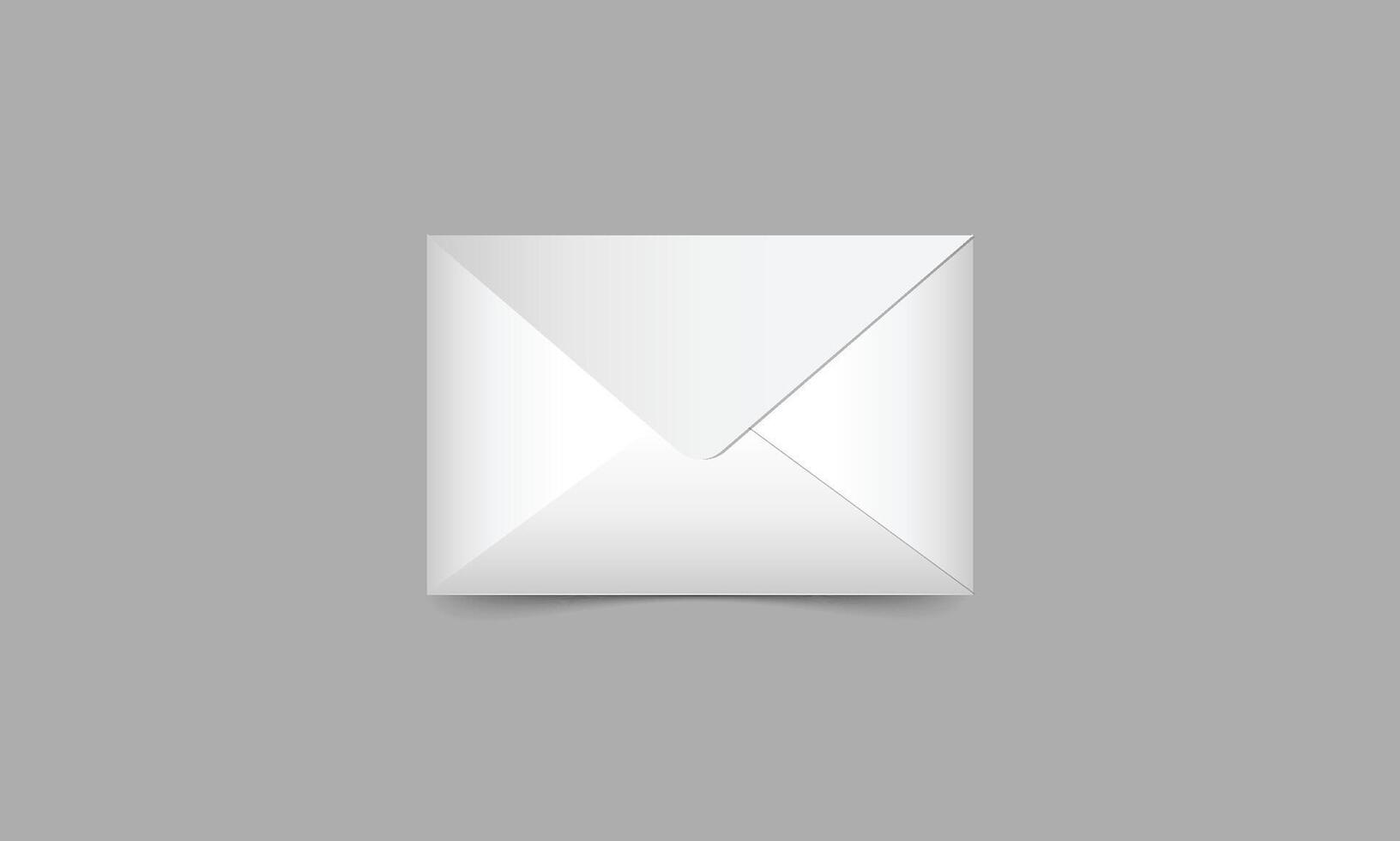 Set of realistic White envelopes in different positions. Folded and unfolded envelope backpack isolated vector