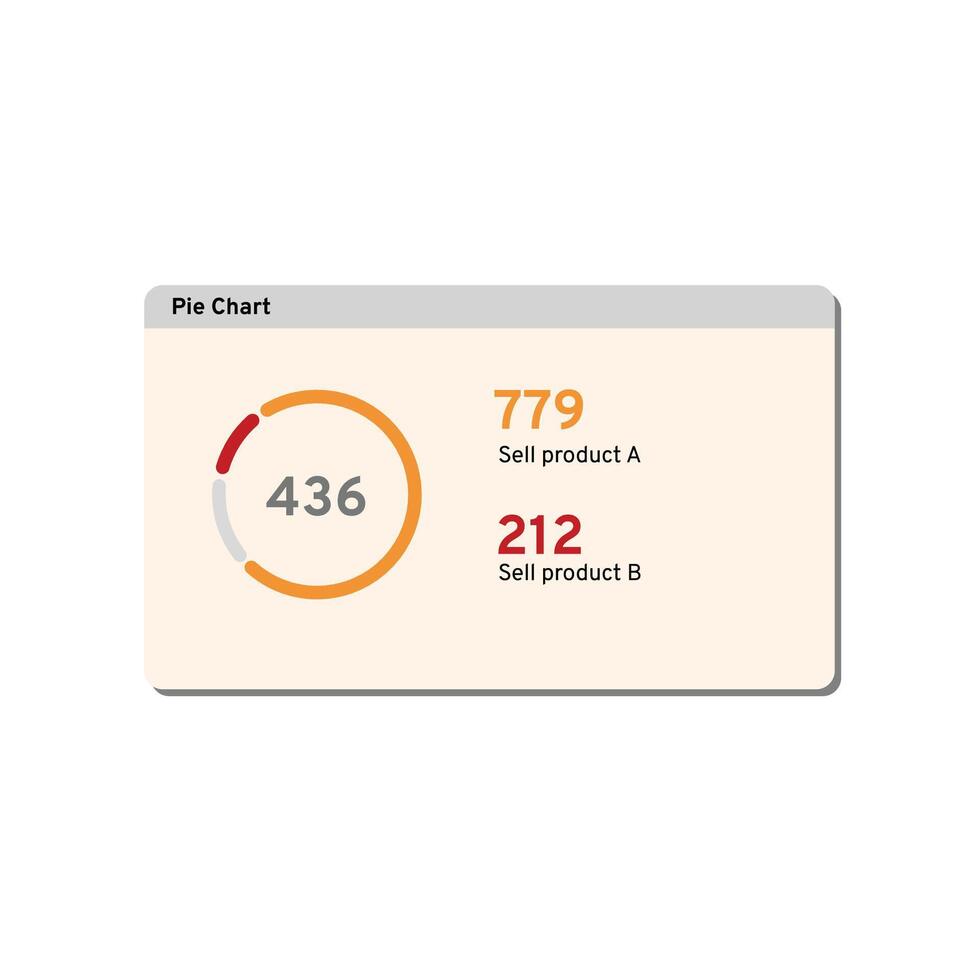 Pie chart infographics. Dashboard template for big data visualization. vector