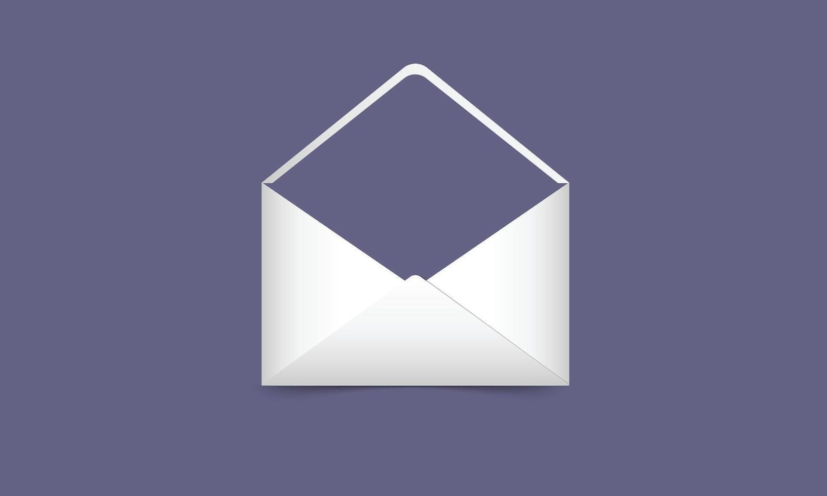 Set of realistic White envelopes in different positions. Folded and unfolded envelope backpack isolated vector