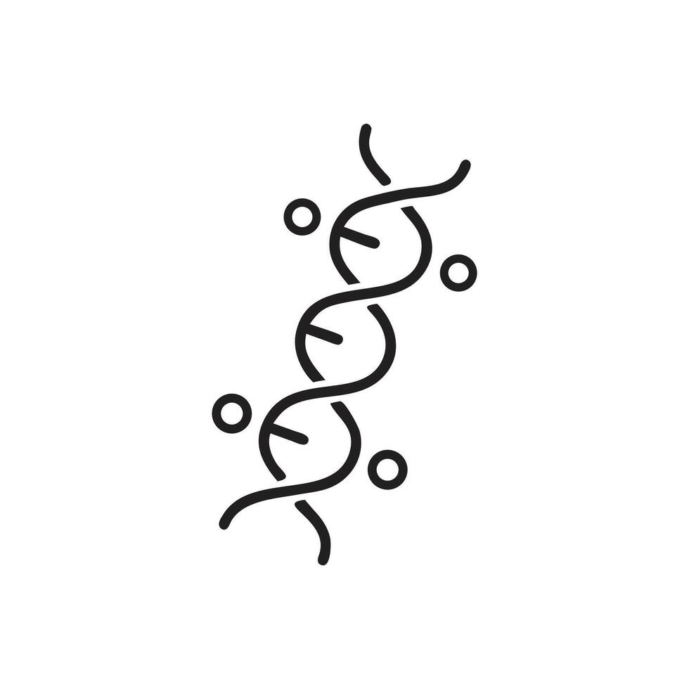 DNA molecule icon on white background vector