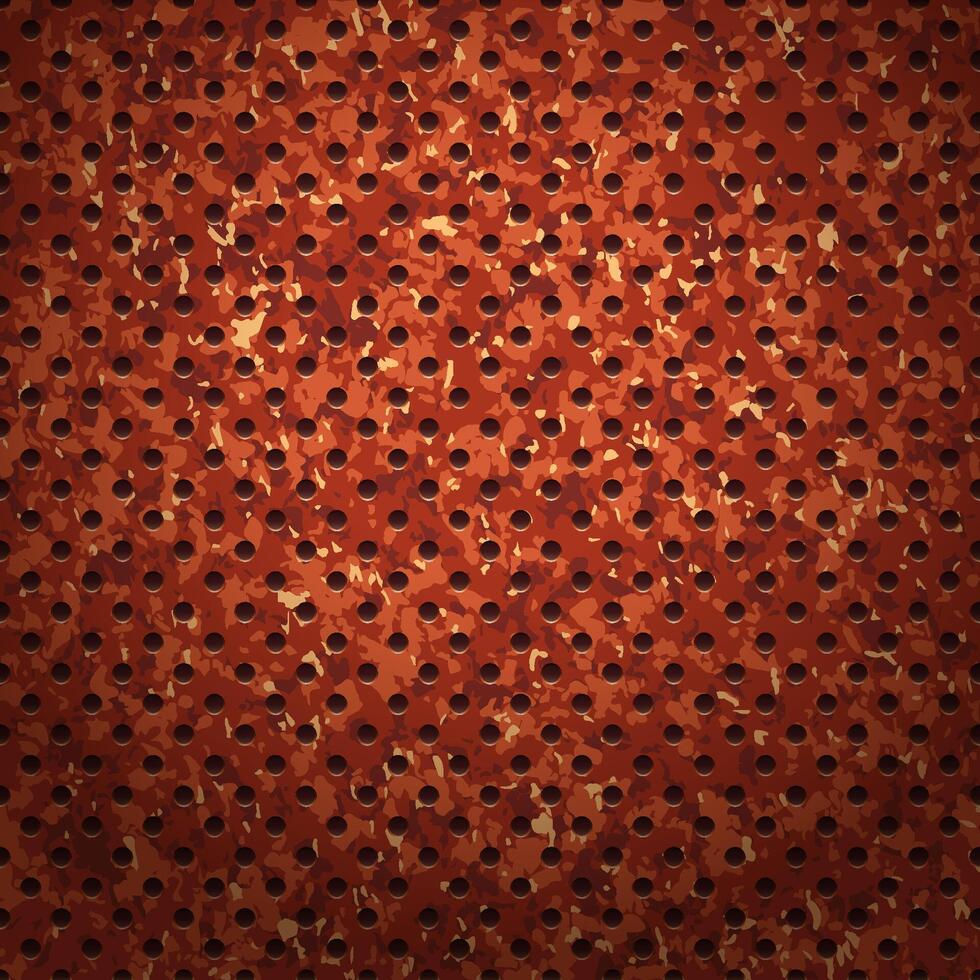 illustration of rusted metal surface. Speaker grill texture. vector
