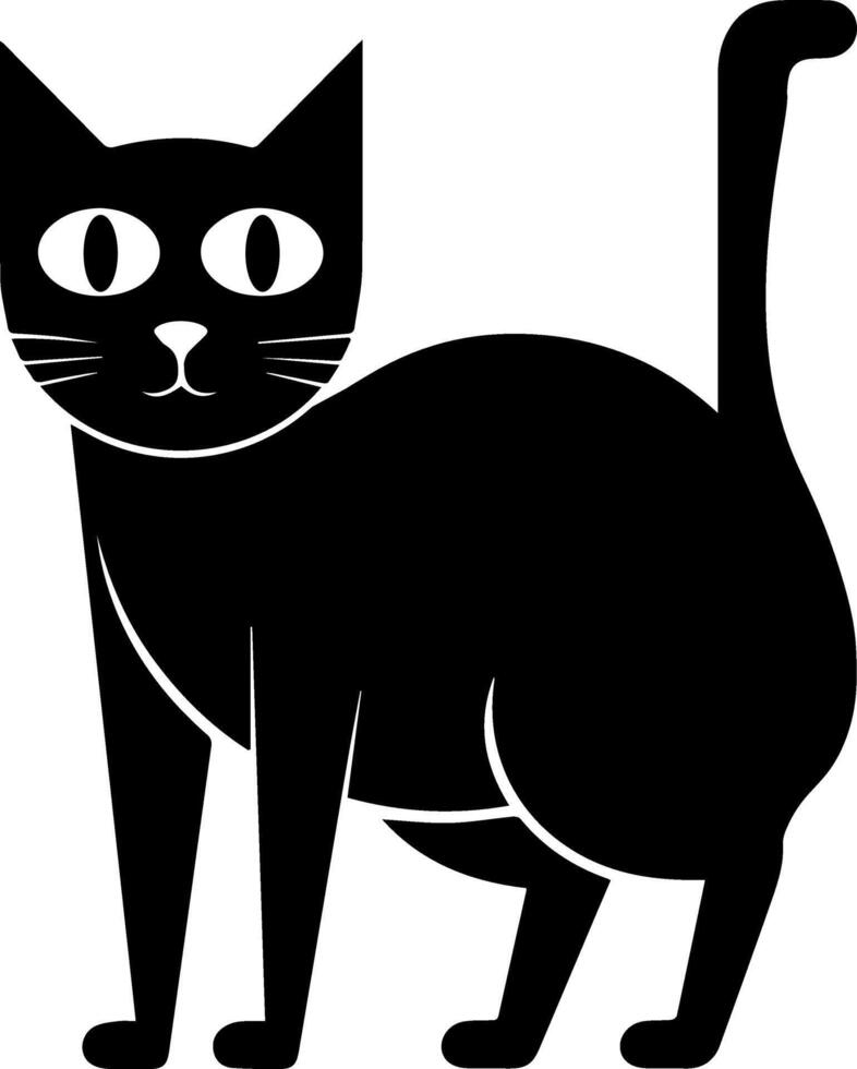 Black cat, illustration for backgrounds and designers vector