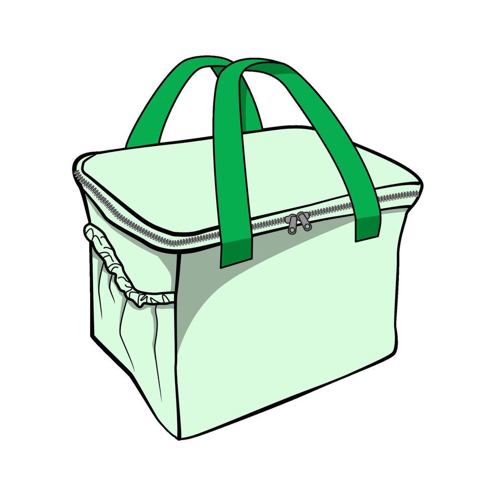 lunch box mockup flat vector