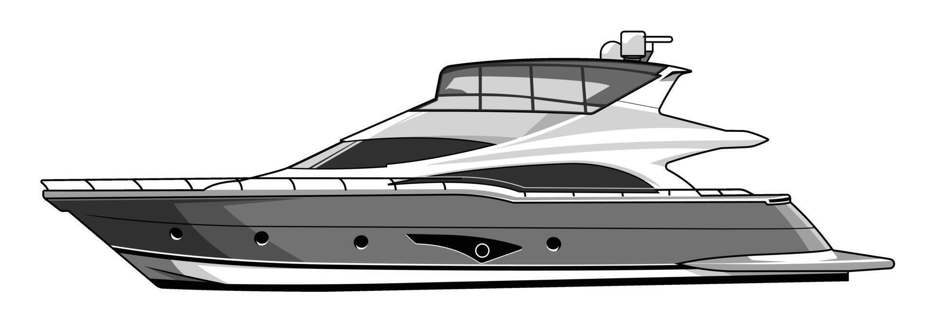 private boat yacht illustration vector