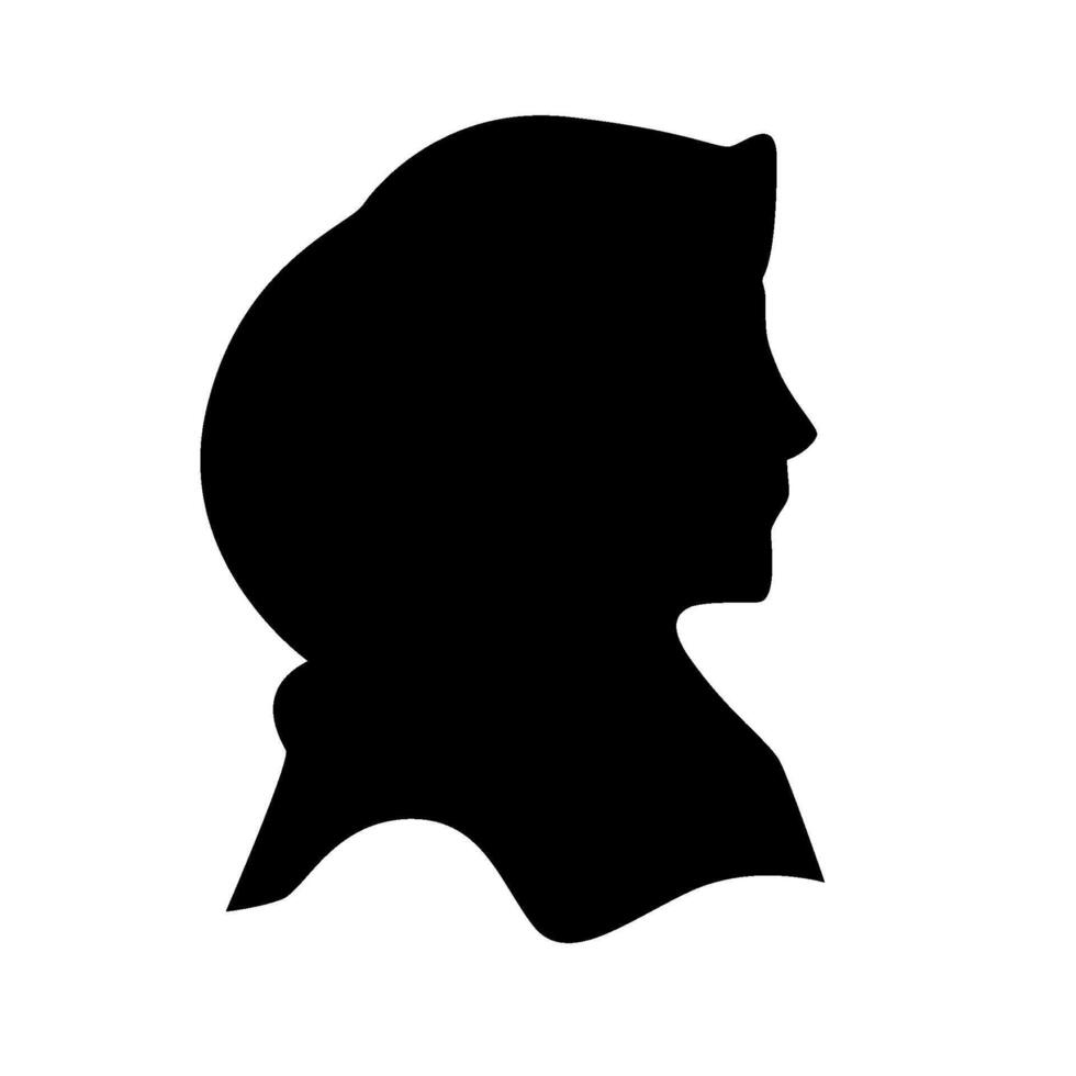 hijab women silhouette fashion logo vector