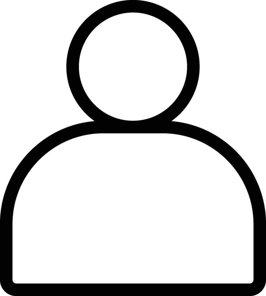 Simple User Profile Icon Outline vector
