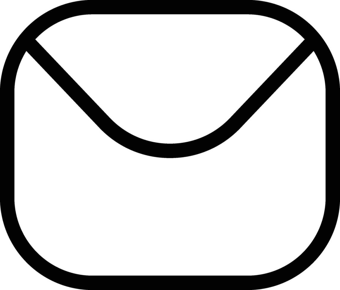 Thin Outline Send Message Or Email Symbol vector