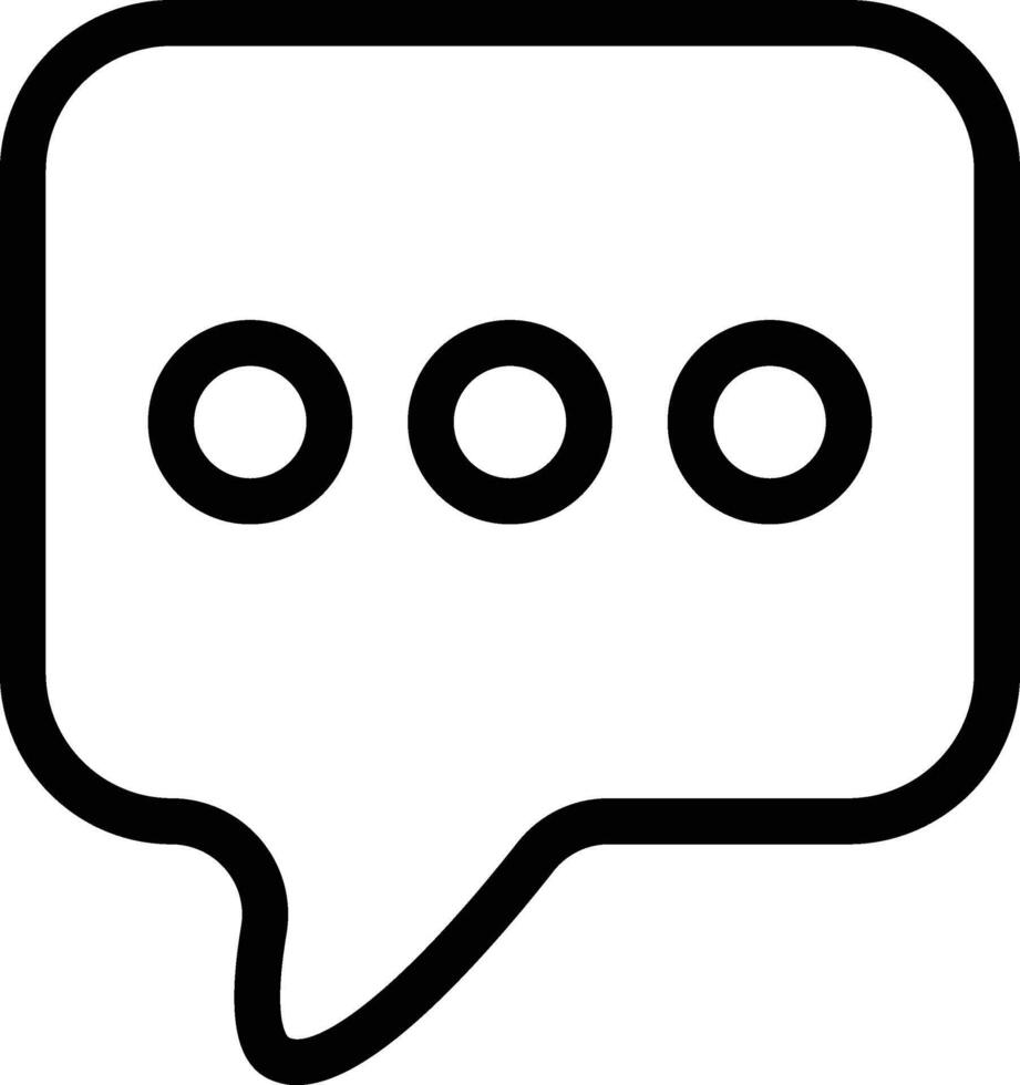 Chat Box Email Outline Icon vector