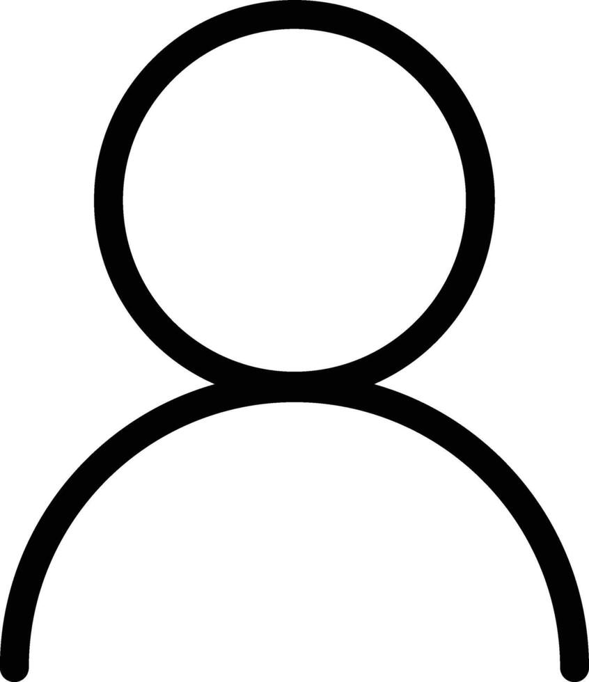 User Profile Outline Trendy Icon vector
