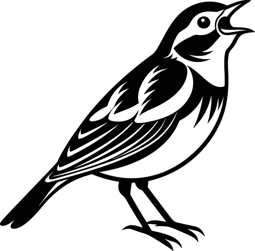 chestnut sided warbler bird laughs icon vector