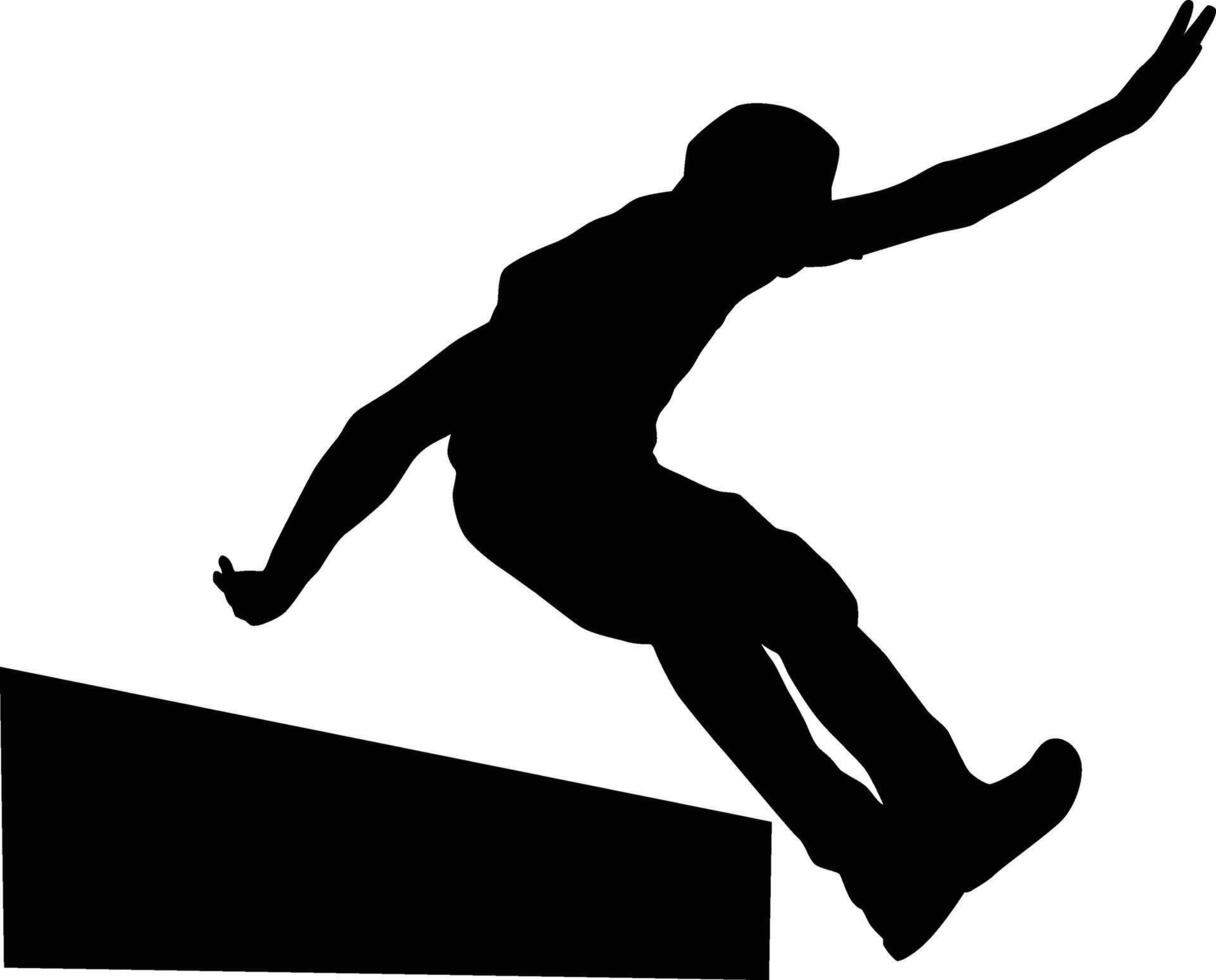 men jump silhouette illustration vector