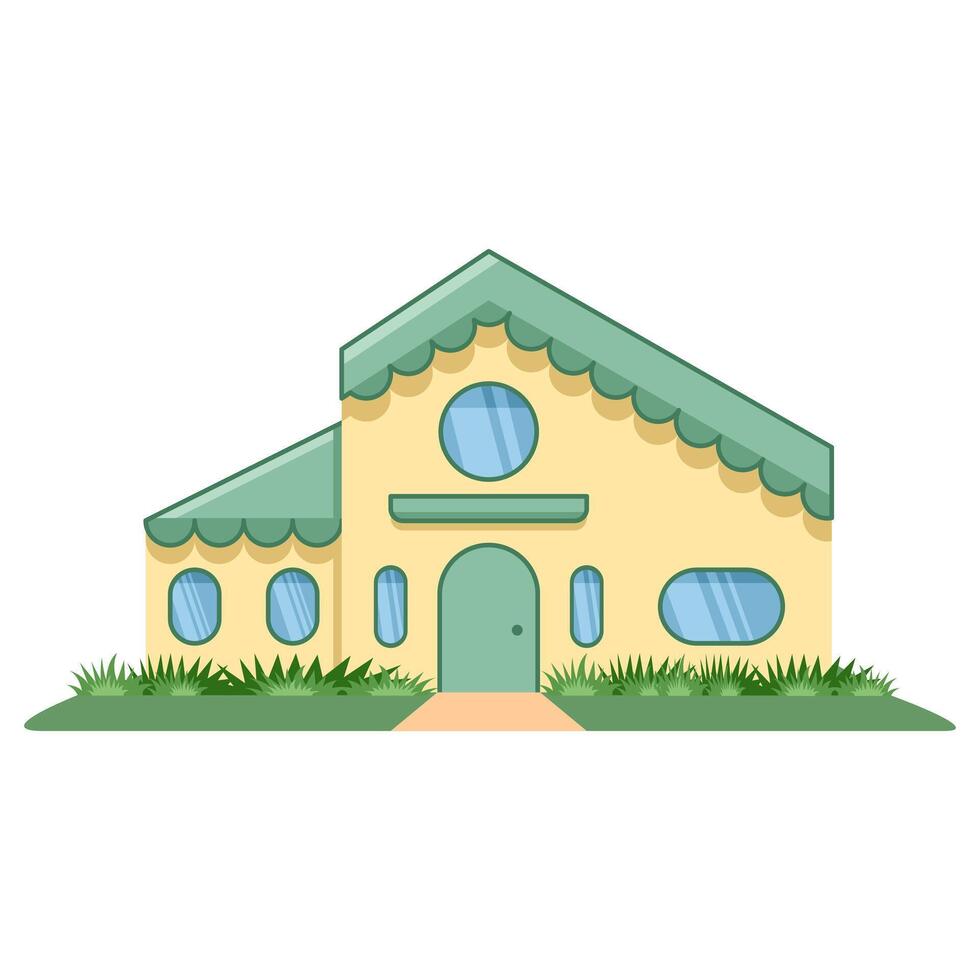 A unique and cute cartoon house vector