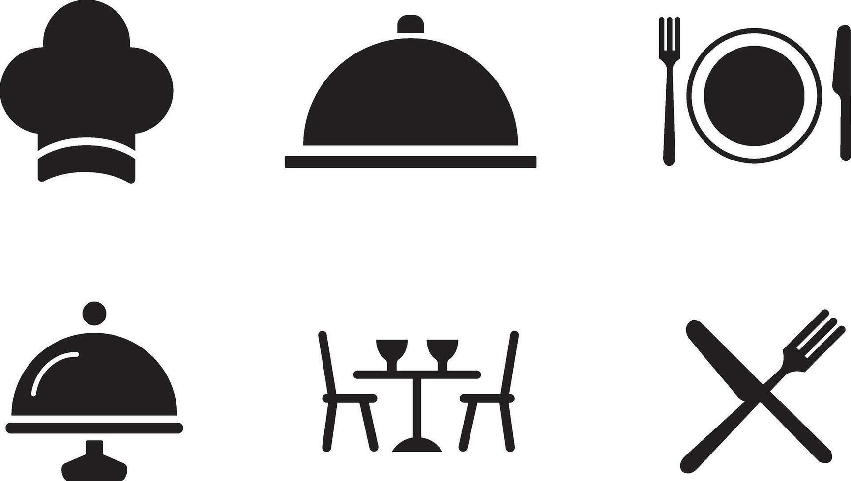 Catering icon set. Containing fork, spoon, knife vector