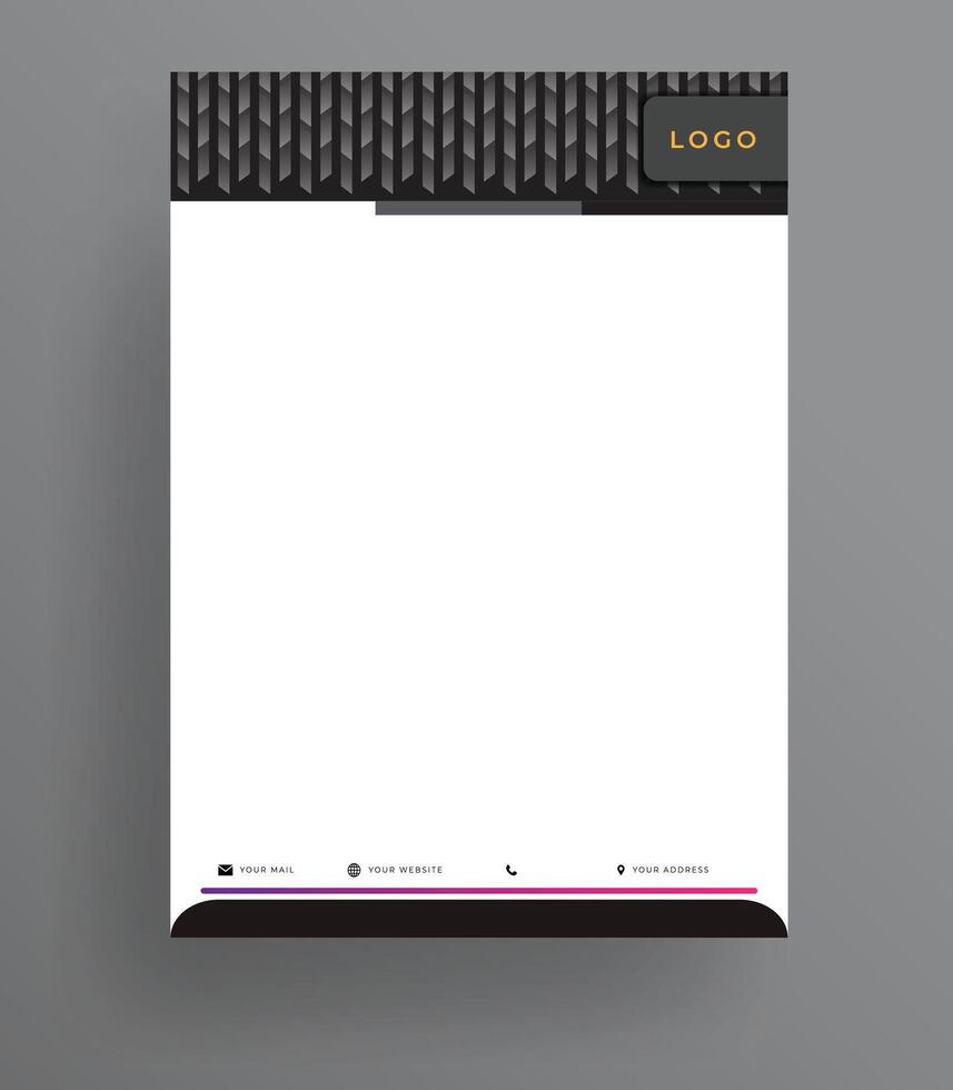 Geometric Letterhead Design Template for Professional Business and Branding vector