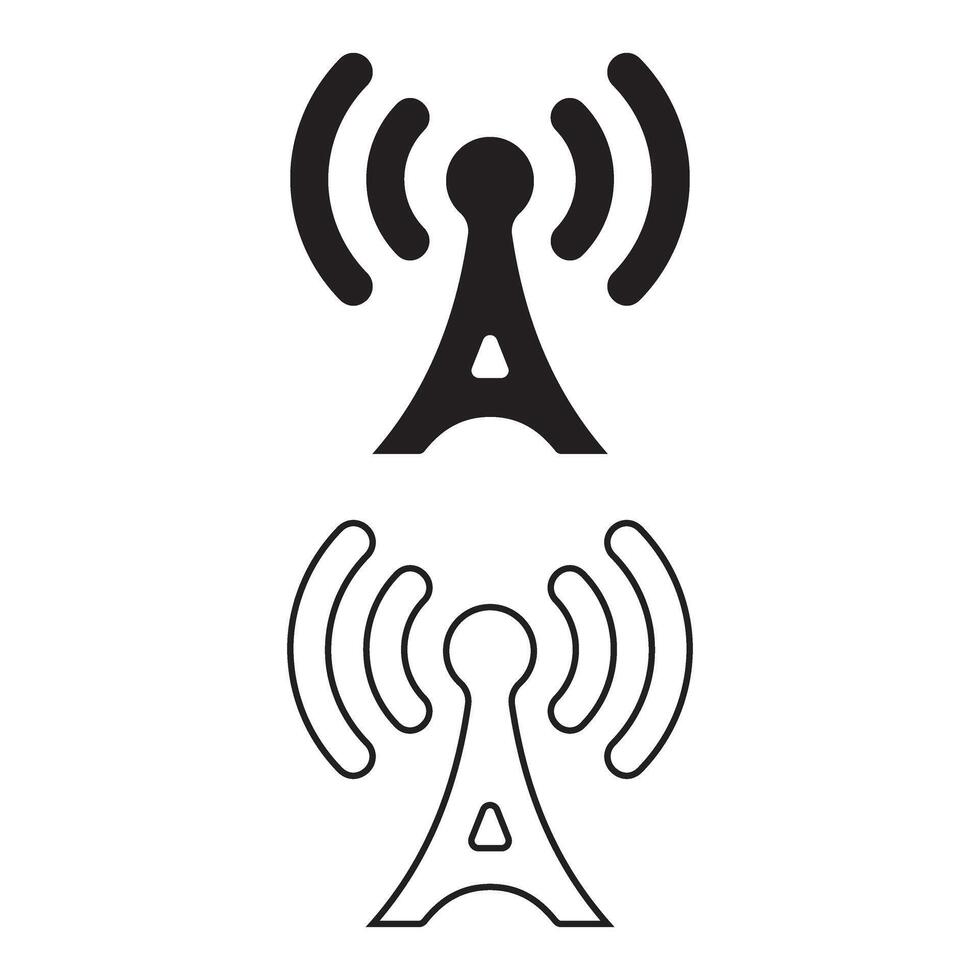 Cellular Antenna Icon for Telecommunication and Signal Designs vector