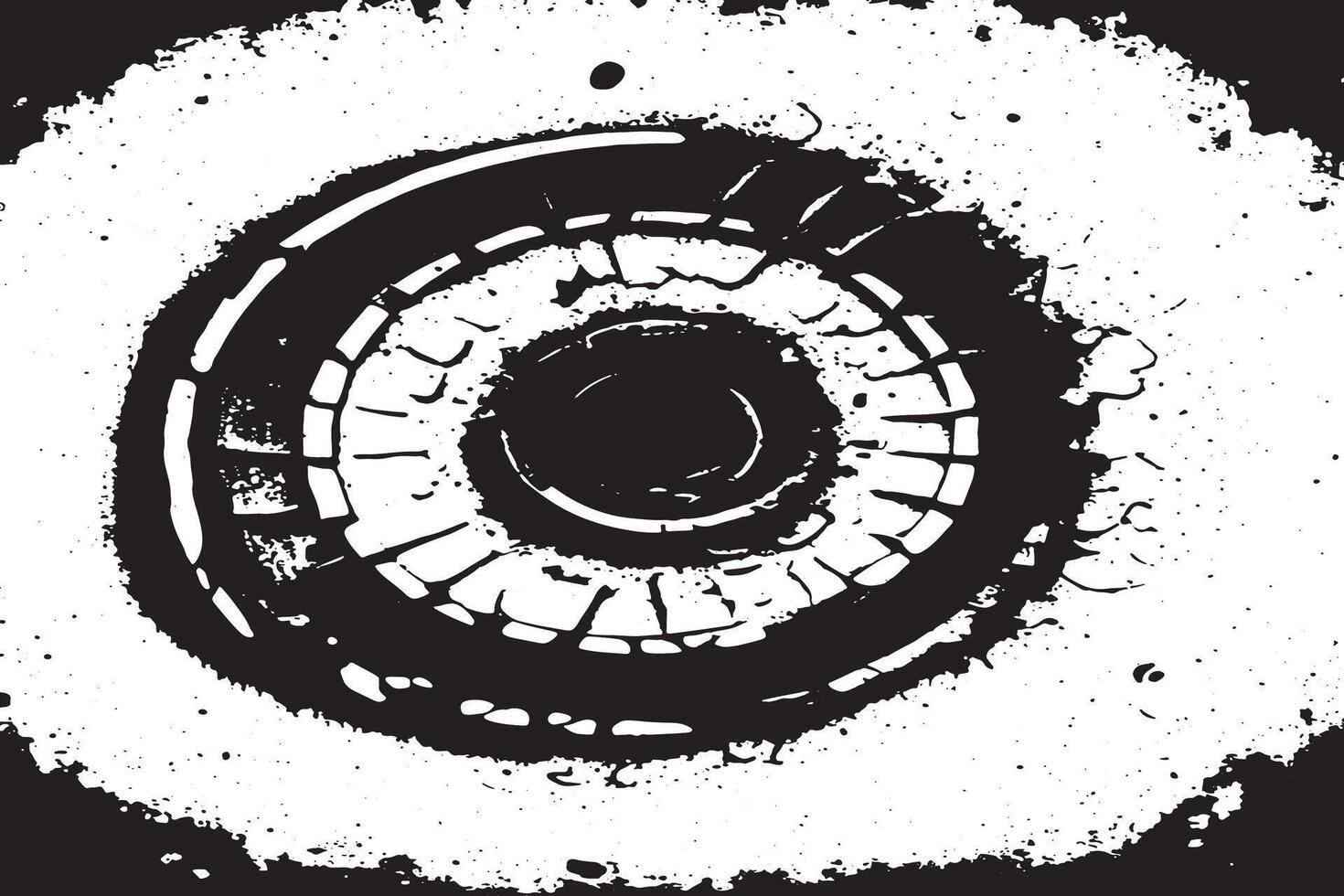 Black Monochrome Grunge Texture on White Background Ultra HD Texture Overlay vector