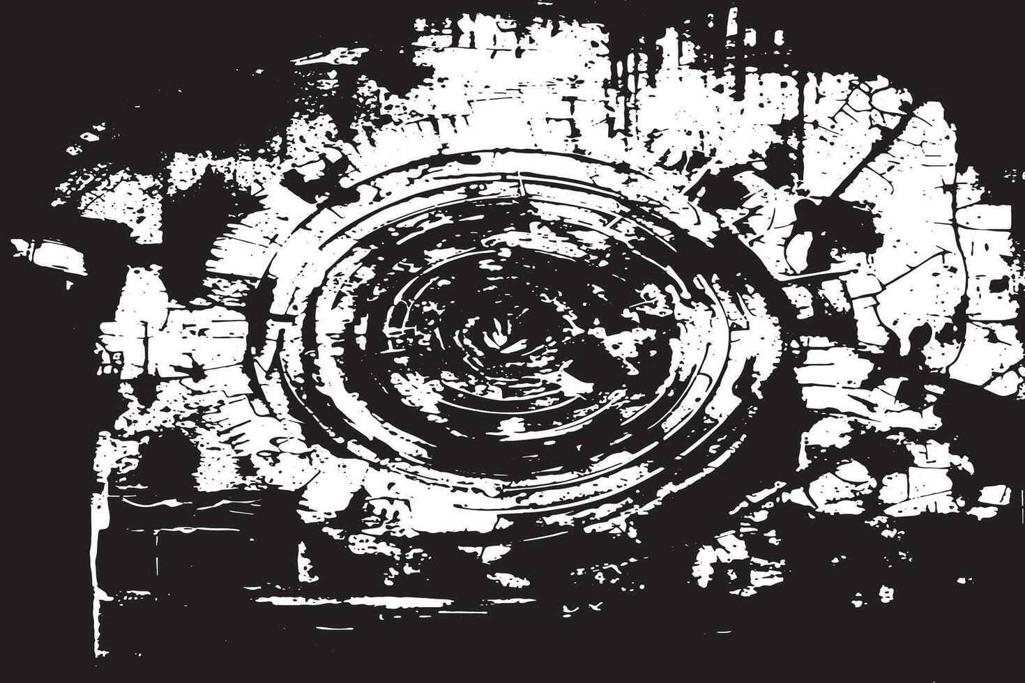 Black Grunge Overlay with Rough Texture on White Background UHD Texture Design vector