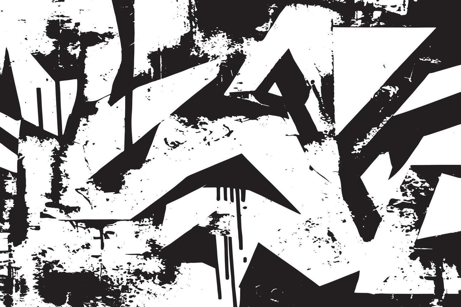 Grunge Rough and Dirty Texture in Black on White Background UHD Overlay vector