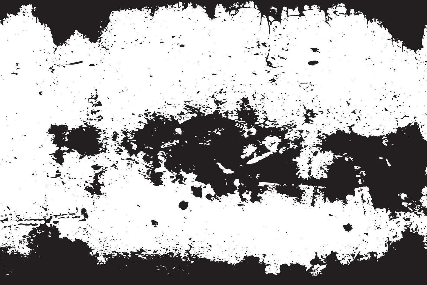 Distressed Black Grunge Texture on Monochrome White Background UHD Overlay vector