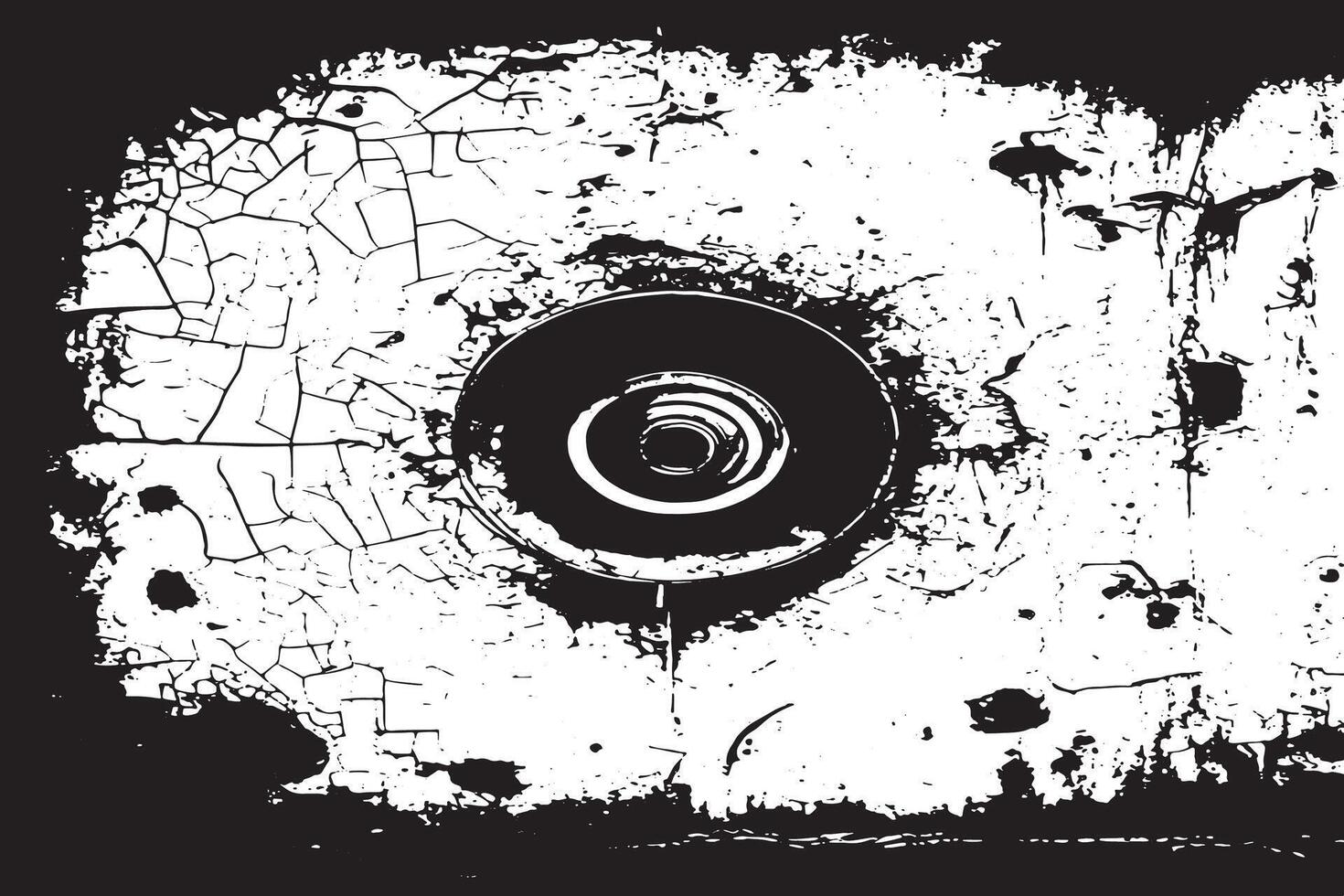 Dirty Black Grunge Texture on White Monochrome Background UHD Texture Overlay vector