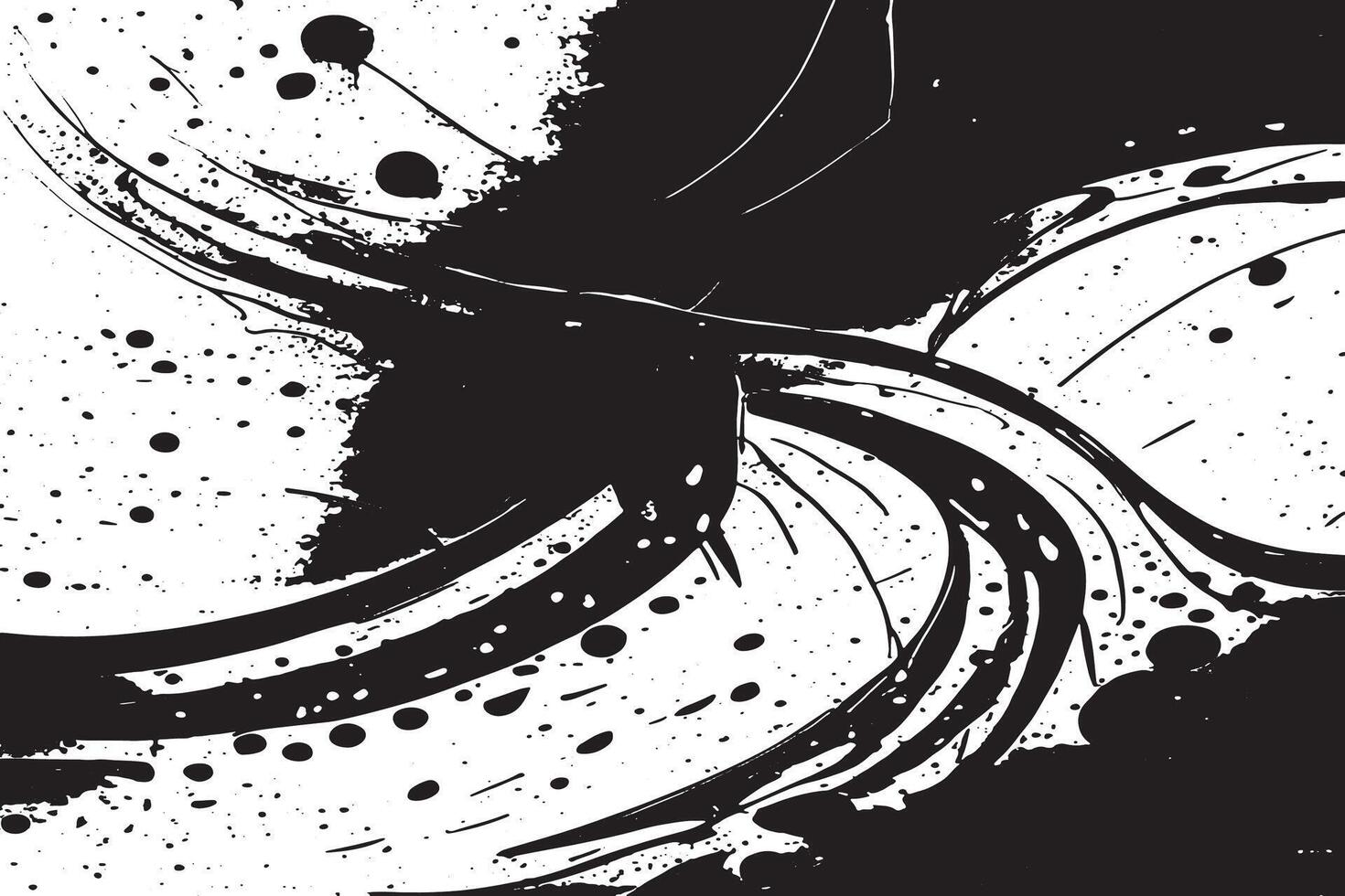 Rough Black Distressed Grunge Texture on White Background Ultra HD Overlay vector