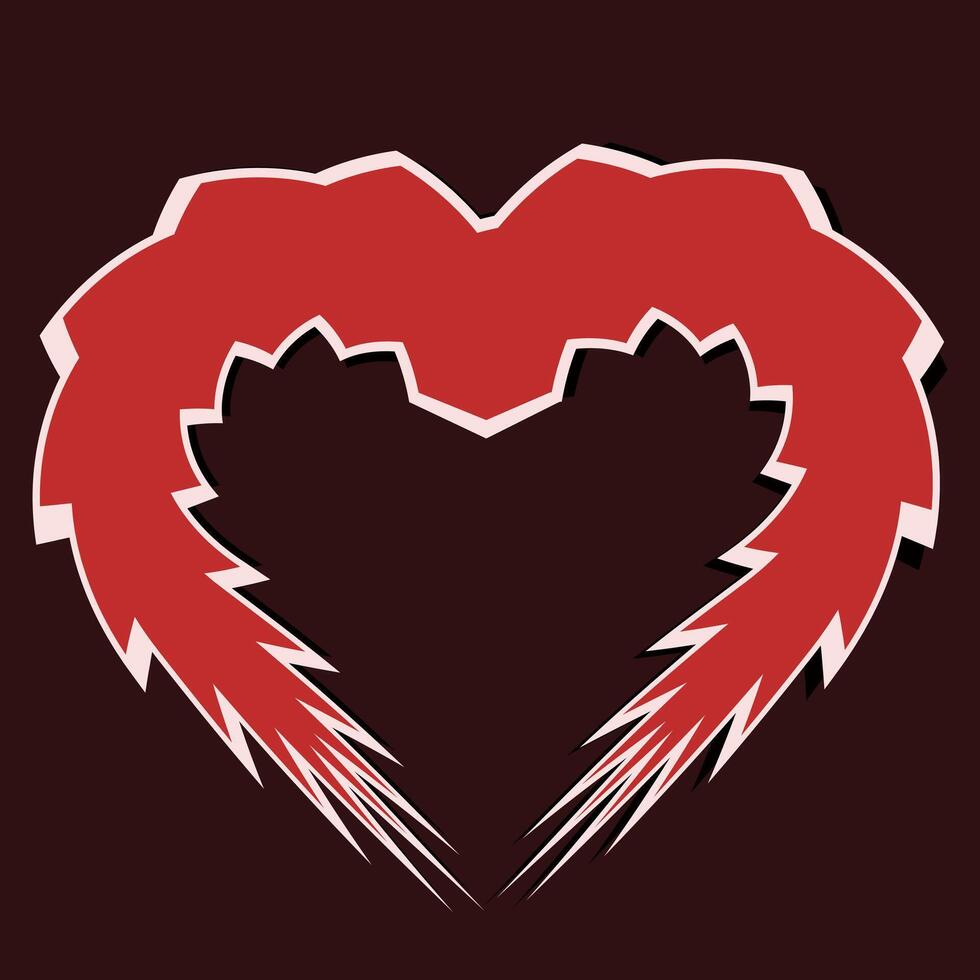 Heart icon. Hand drawn heart for website, symbol of love and valentine's day. vector