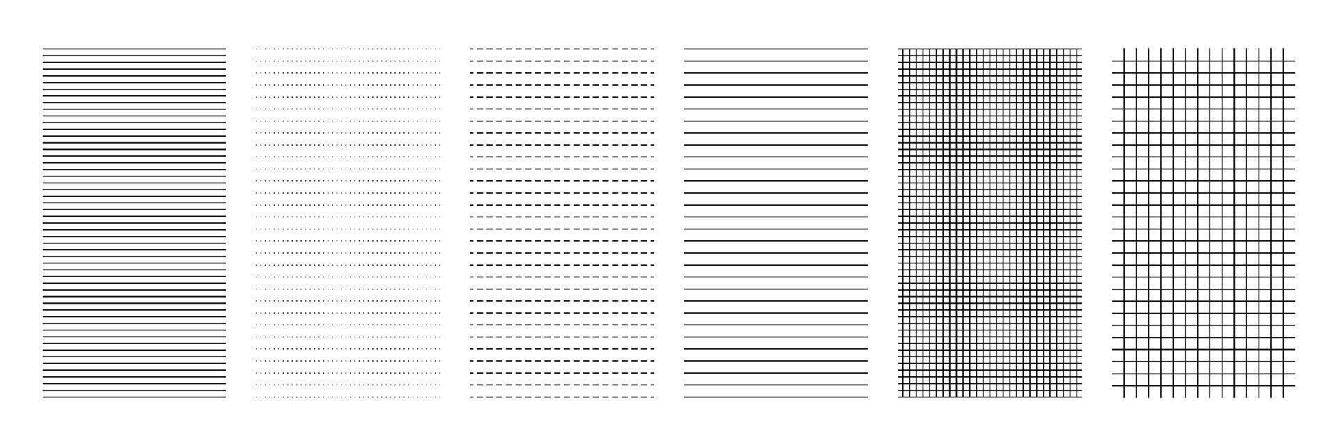 Line, dotted line grid banner notebook pattern school checkered sheet illustration. vector