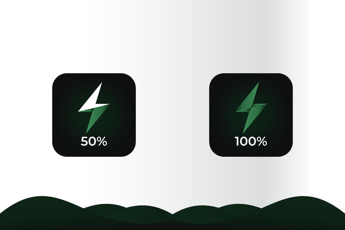 Stylized Lightning Bolt Icon Representing Power and Energy vector