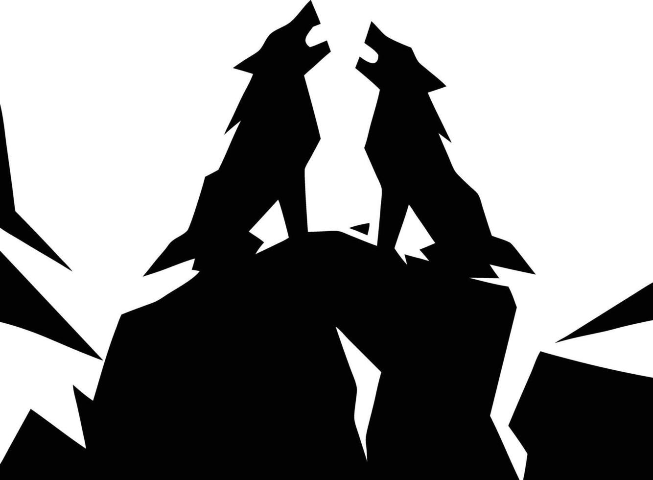 A wolf in the background vector
