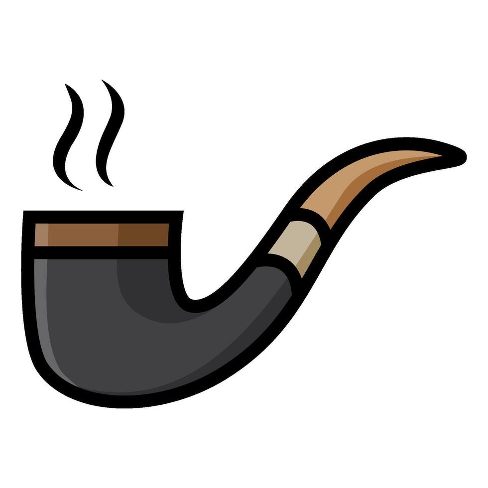 Smoking pipe on white background vector