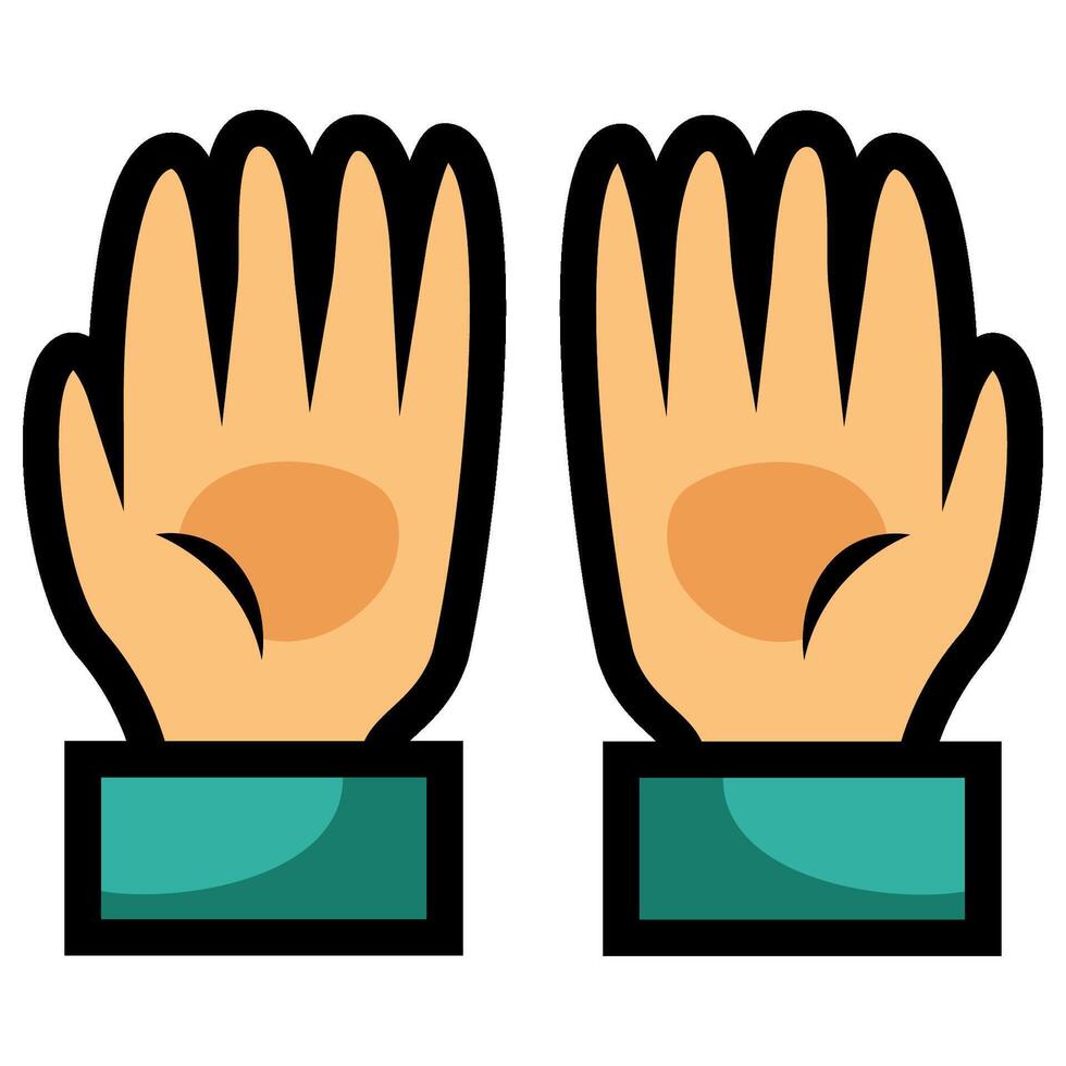 Praying hands on white background vector