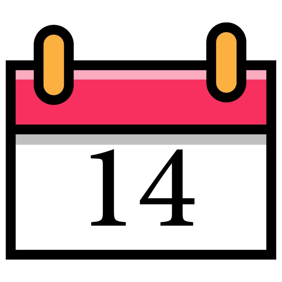 Calendar icon on white background vector
