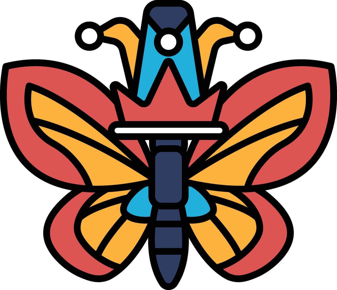 A butterfly with a crown on its head vector