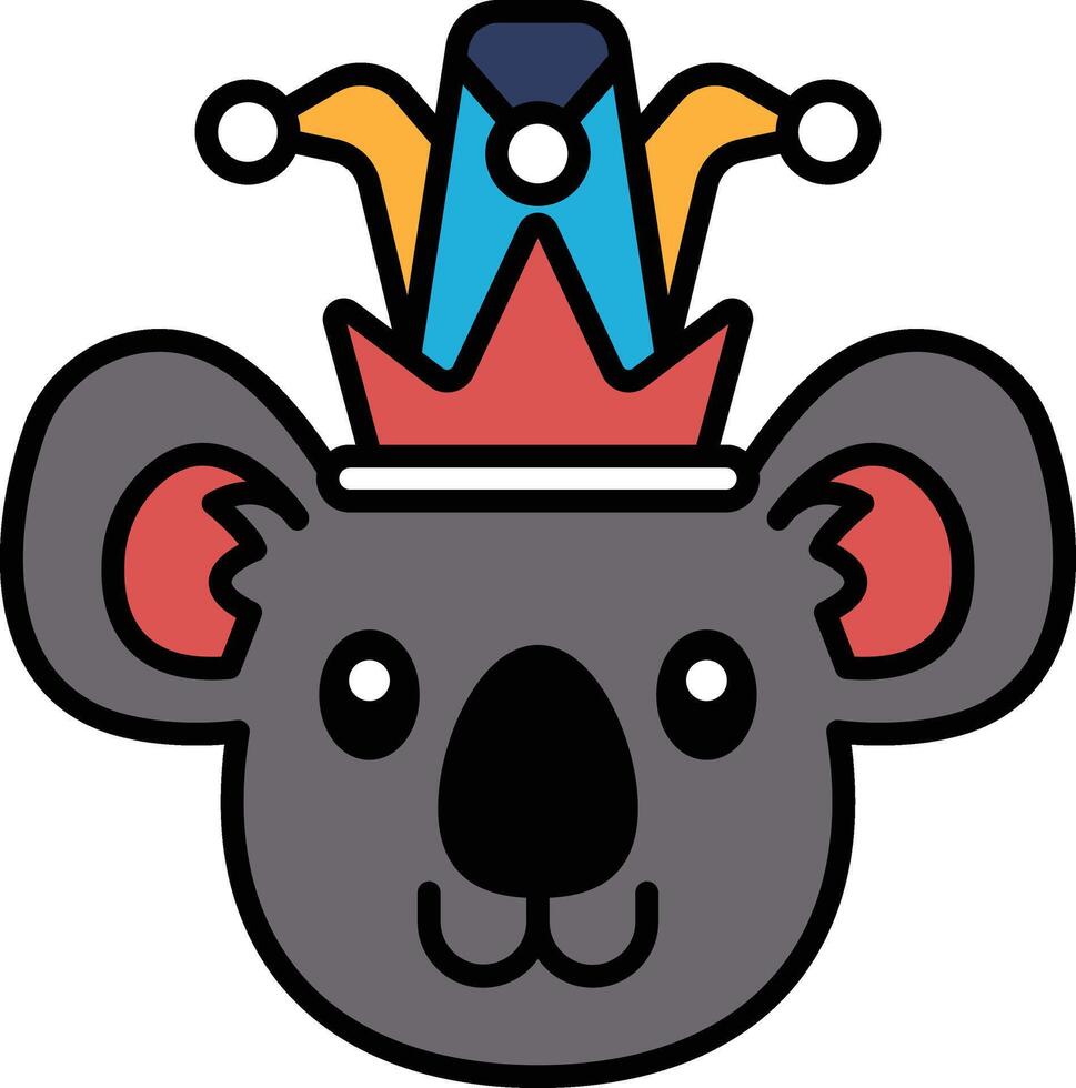 A cartoon koala wearing a crown vector
