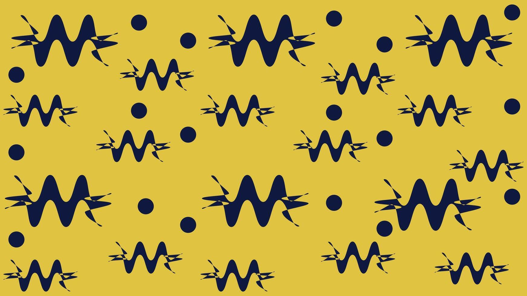 yellow Background with letter M and dot circles. vector