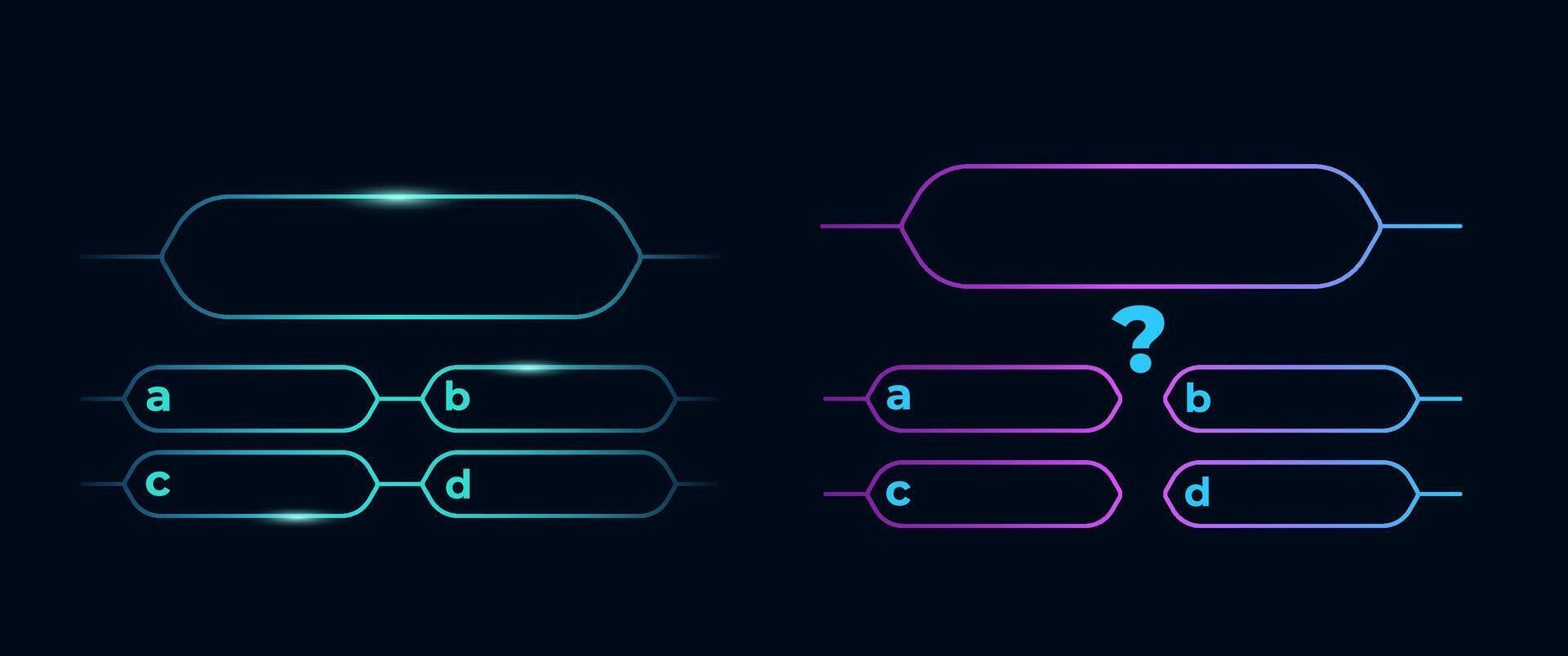 Question frame for quiz game in colorful style with gradient. vector