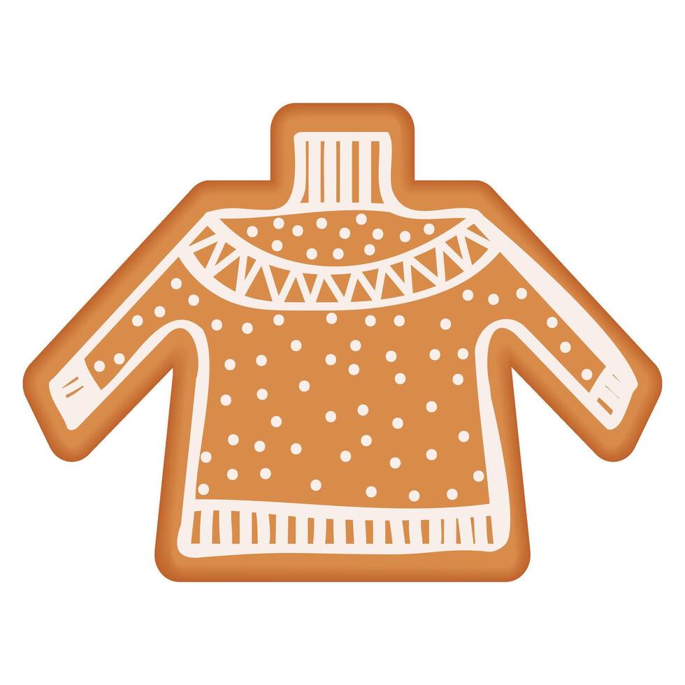 gingerbread sweater shape holiday decoration element vector