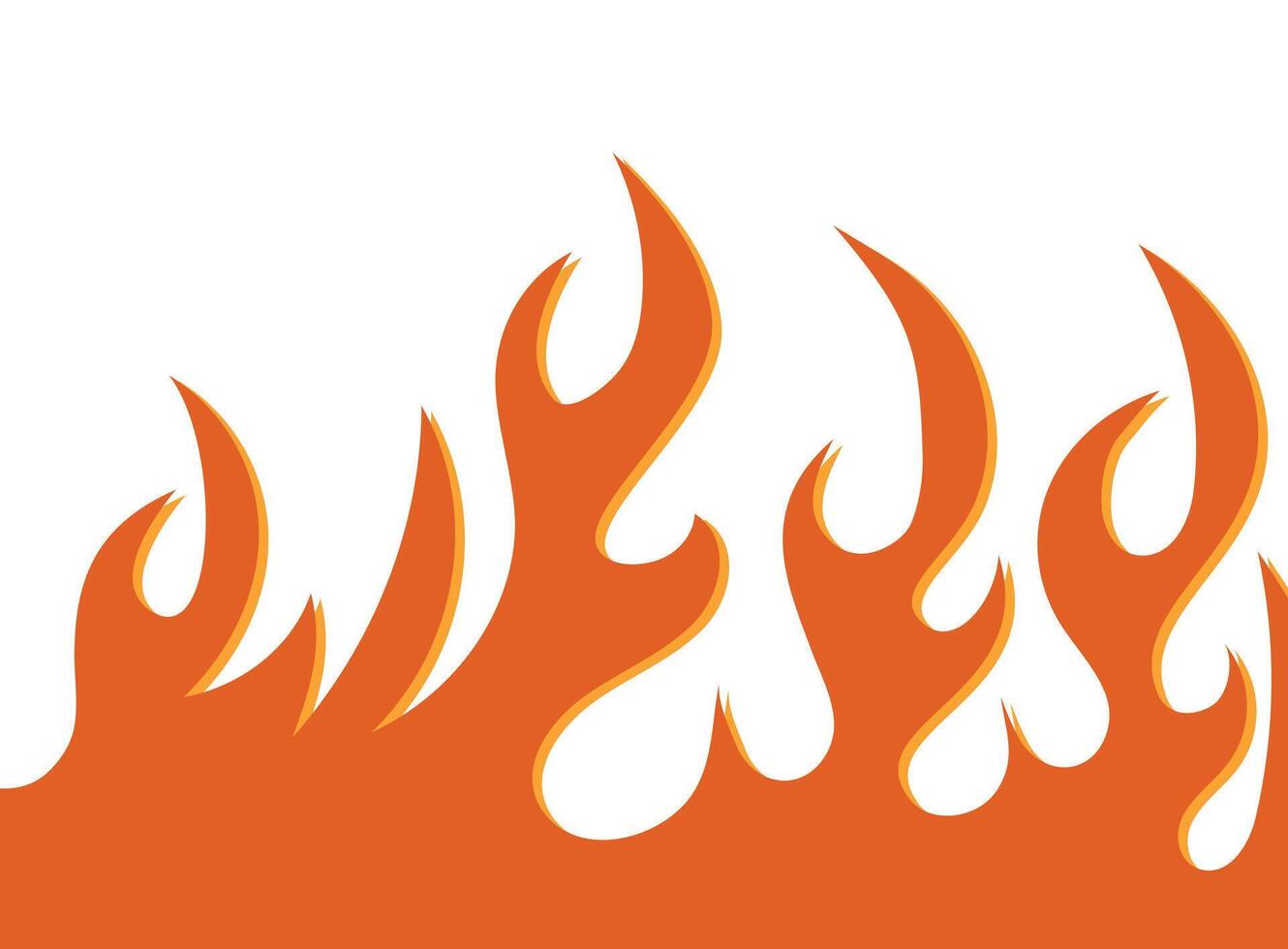 abstract style on white background. Flat fire. Modern art isolated graphic. vector