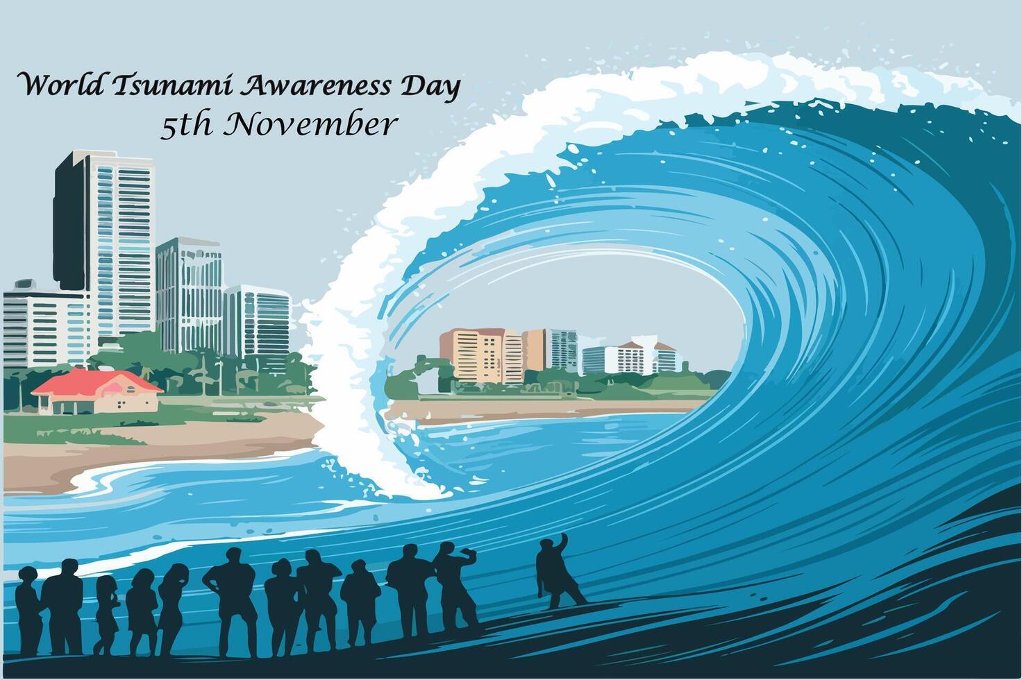 World Tsunami Awareness Day vector