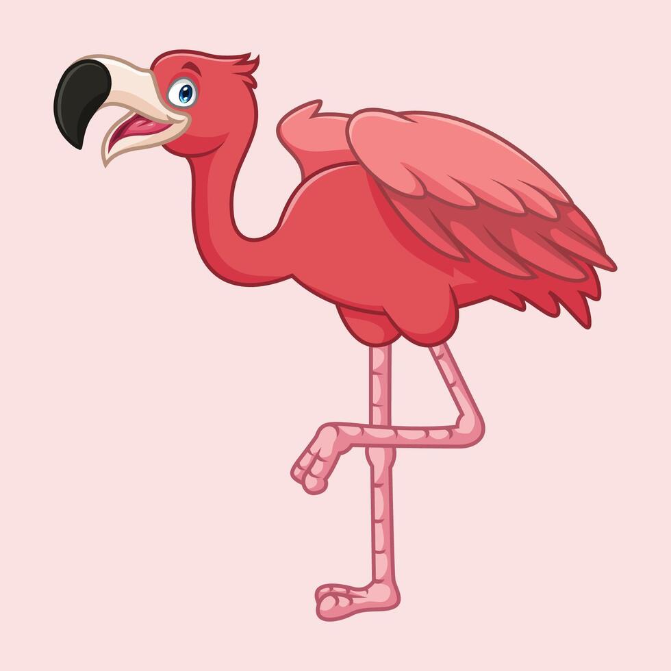 Flamingo bird isolated on white background vector