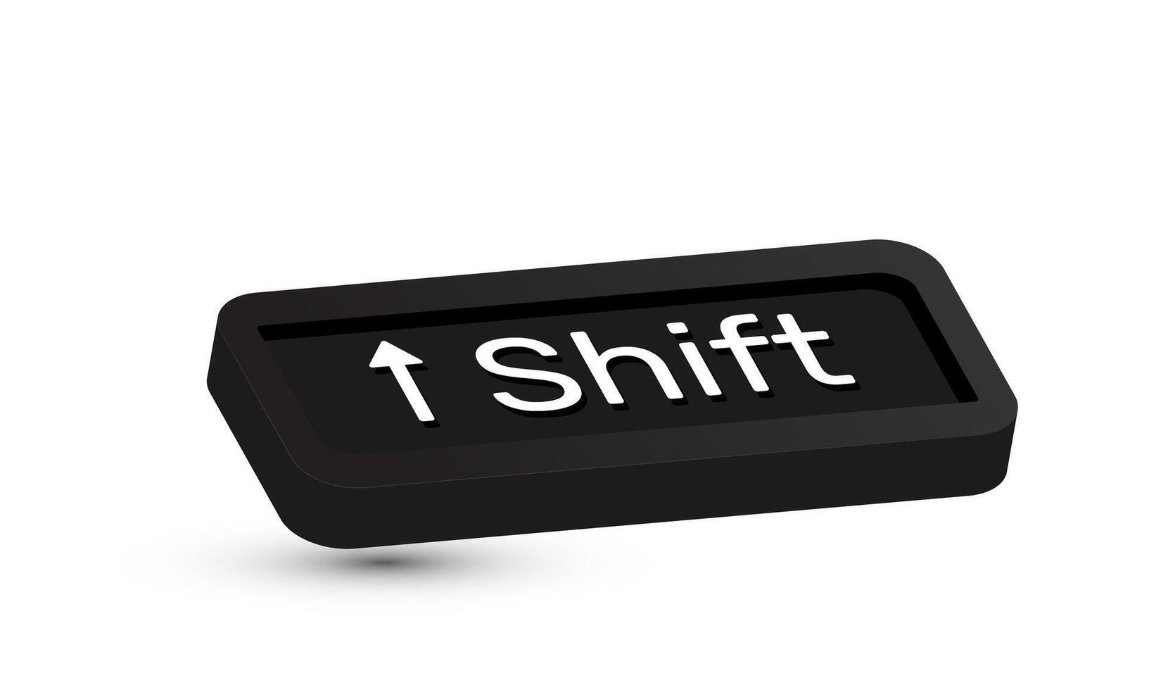 3d shift computer key button on white background new idea icon design vector