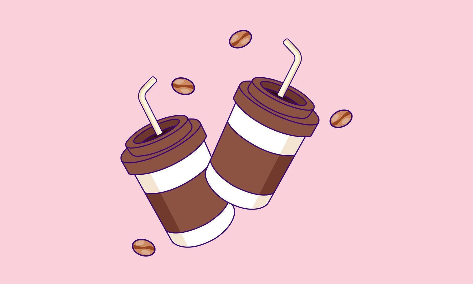 3d icon coffee cup on background new idea design vector