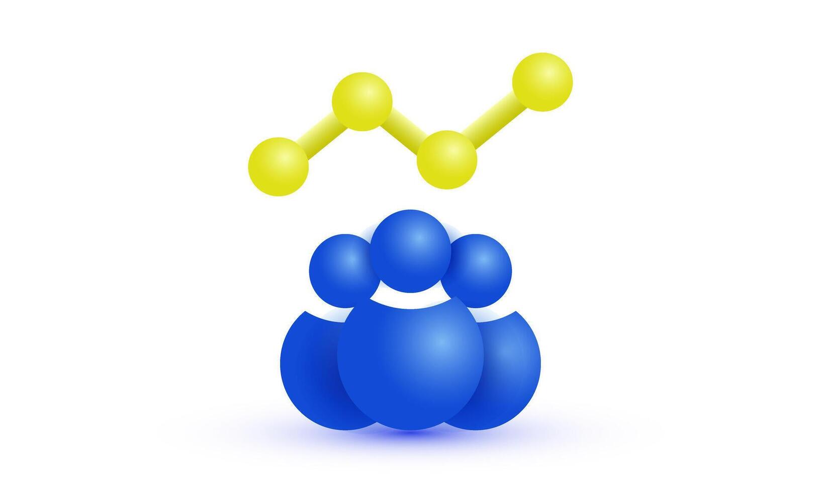 3d icon team analytic on white background new idea design vector
